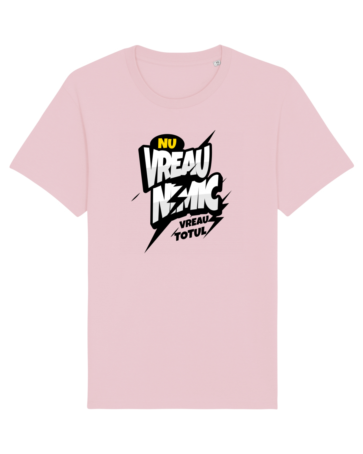 Tricou mânecă scurtă Unisex Rocker Cotton Pink