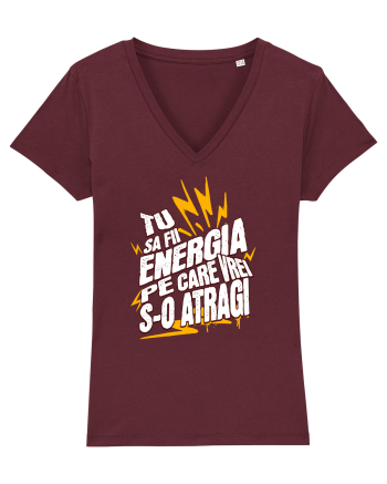 Motivatie- Tu sa fii energia pe care vrei s-o atragi Burgundy