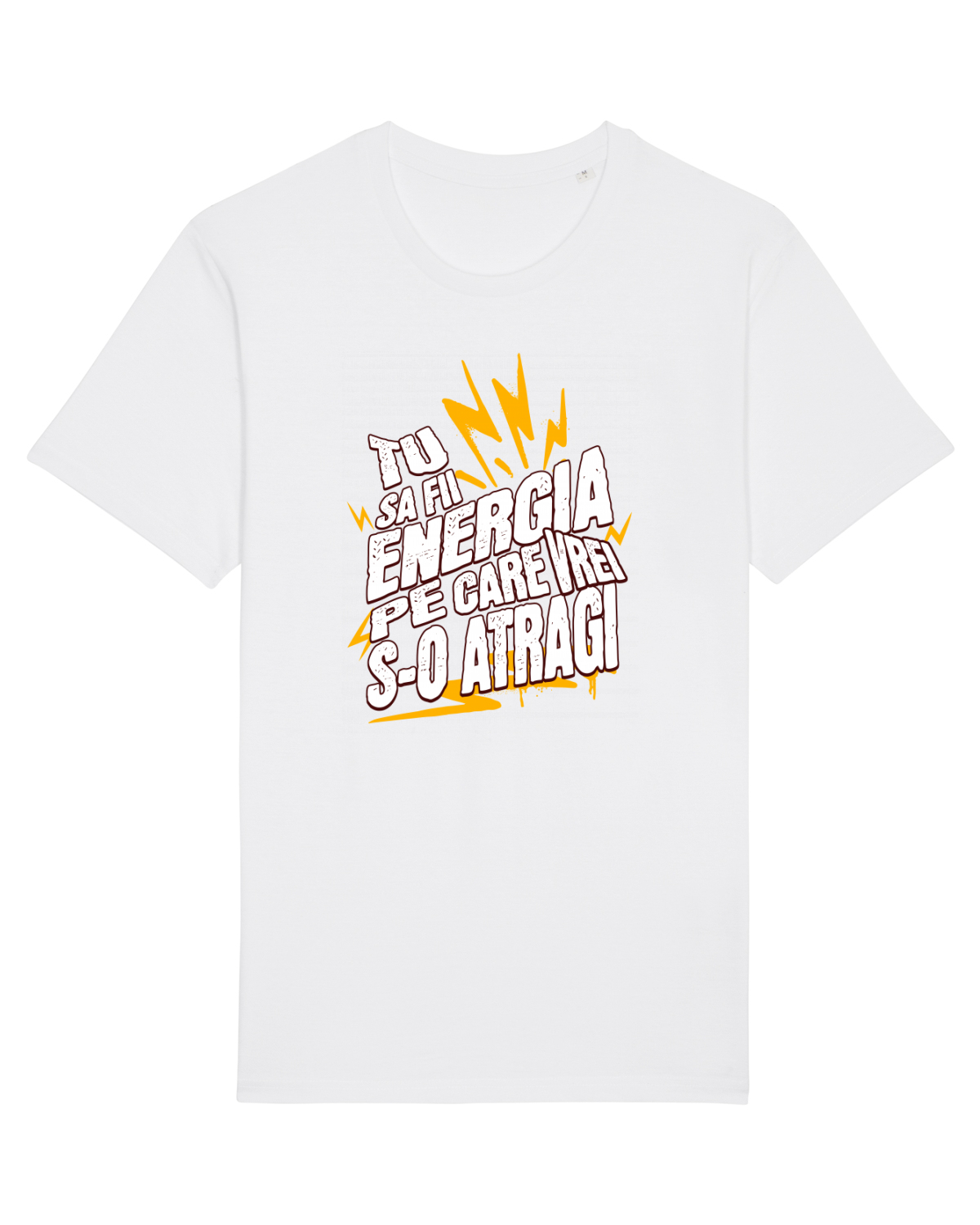 Tricou mânecă scurtă Unisex Rocker White