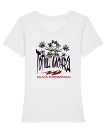 Sarcasm - Totul moare, sa ai o zi frumoasa  Tricou mânecă scurtă guler larg fitted Damă Expresser