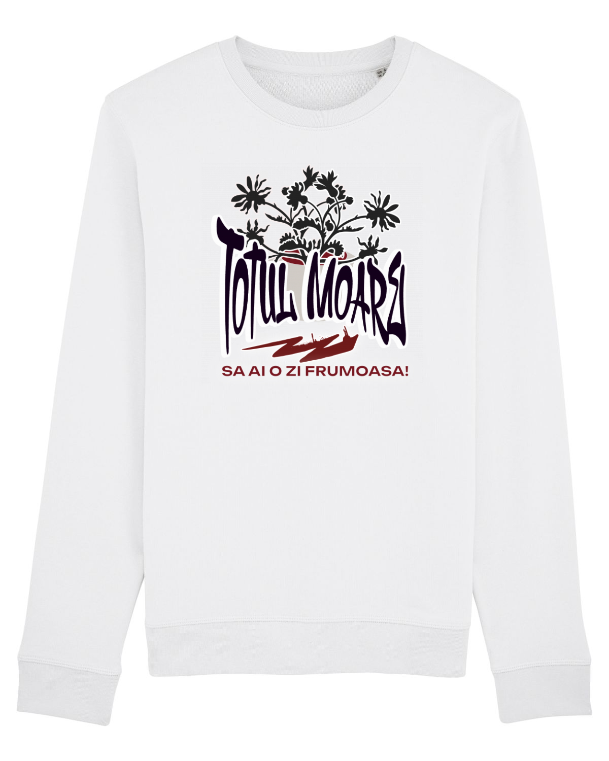 Bluză mânecă lungă Unisex Rise White