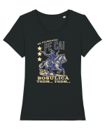 Pentru angajati - pe cai ca se filmează  Tricou mânecă scurtă guler larg fitted Damă Expresser