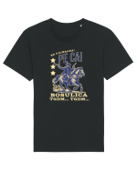 Pentru angajati - pe cai ca se filmează  Tricou mânecă scurtă Unisex Rocker