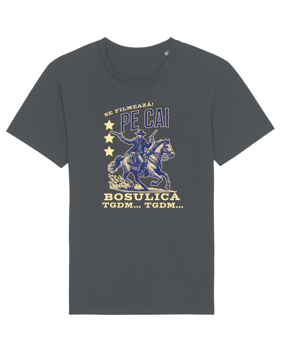 Tricou mânecă scurtă Unisex Rocker Anthracite