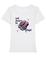 De plaja - mă doare la slapi, nepăsare  Tricou mânecă scurtă guler larg fitted Damă Expresser