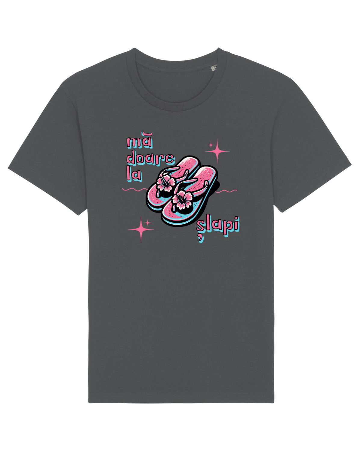 Tricou mânecă scurtă Unisex Rocker Anthracite