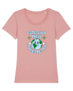 Ziua pamantului Tricou mânecă scurtă guler larg fitted Damă Expresser