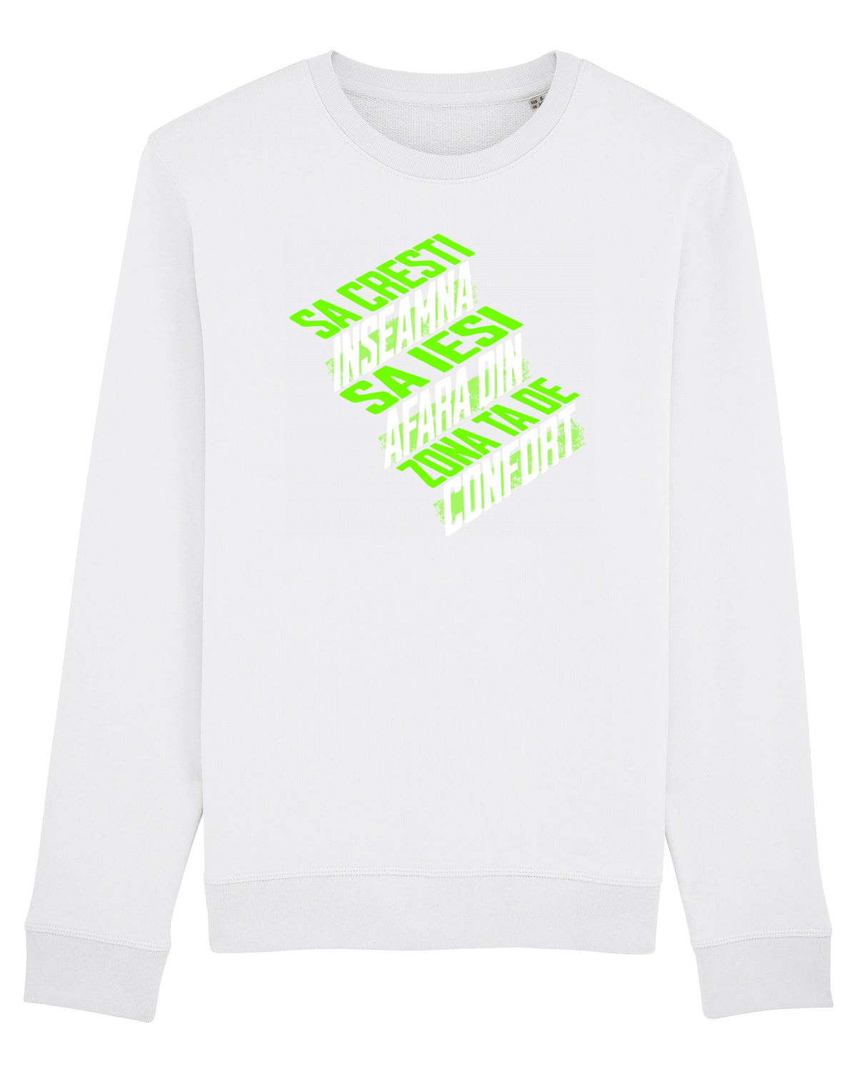 Bluză mânecă lungă Unisex Rise White