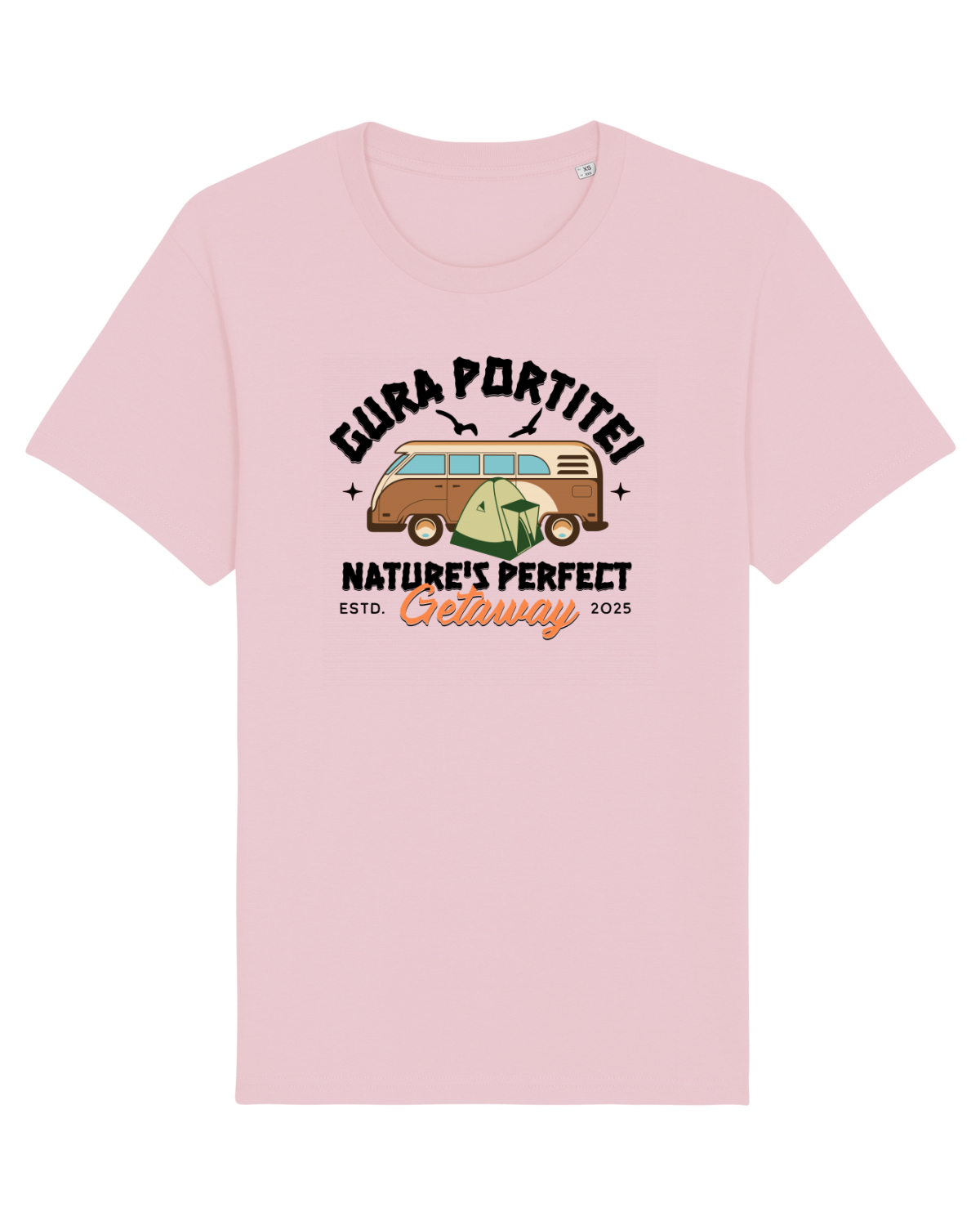 Tricou mânecă scurtă Unisex Rocker Cotton Pink