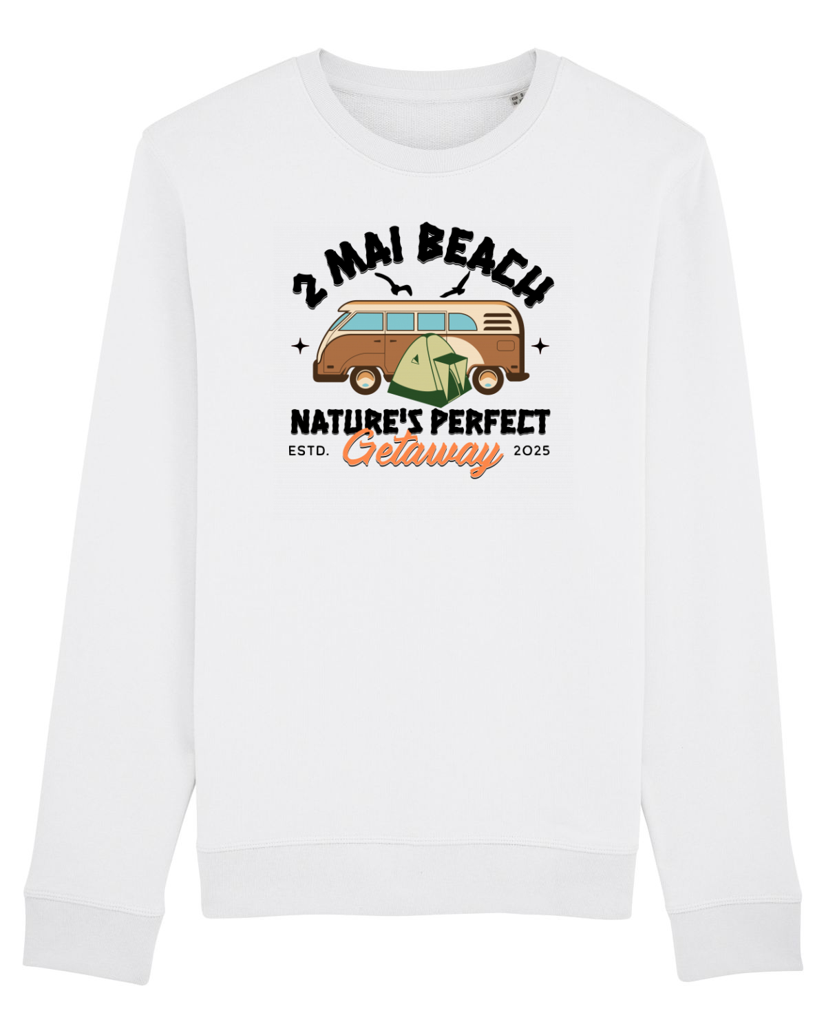Bluză mânecă lungă Unisex Rise White