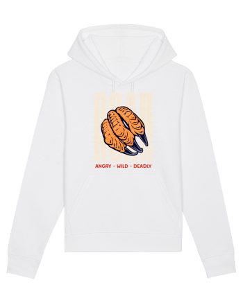 Dinozaur T-Rex Roar Dinosaur- Angry, Wild, Deadly  White