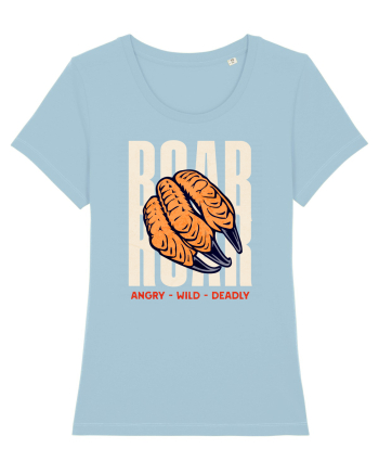 Dinozaur T-Rex Roar Dinosaur- Angry, Wild, Deadly  Sky Blue