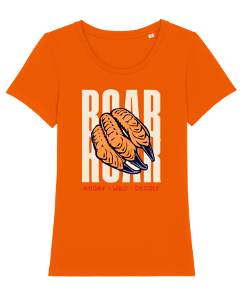 Dinozaur T-Rex Roar Dinosaur- Angry, Wild, Deadly  Bright Orange