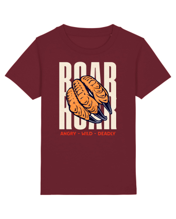 Dinozaur T-Rex Roar Dinosaur- Angry, Wild, Deadly  Burgundy