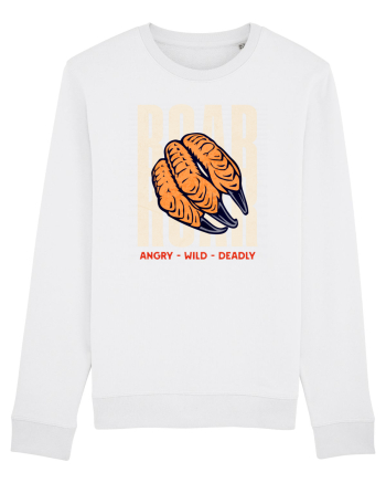Dinozaur T-Rex Roar Dinosaur- Angry, Wild, Deadly  White