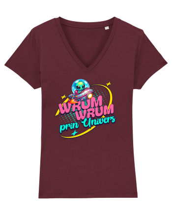 Extraterestru Alien- wrum wrum prin univers  Burgundy
