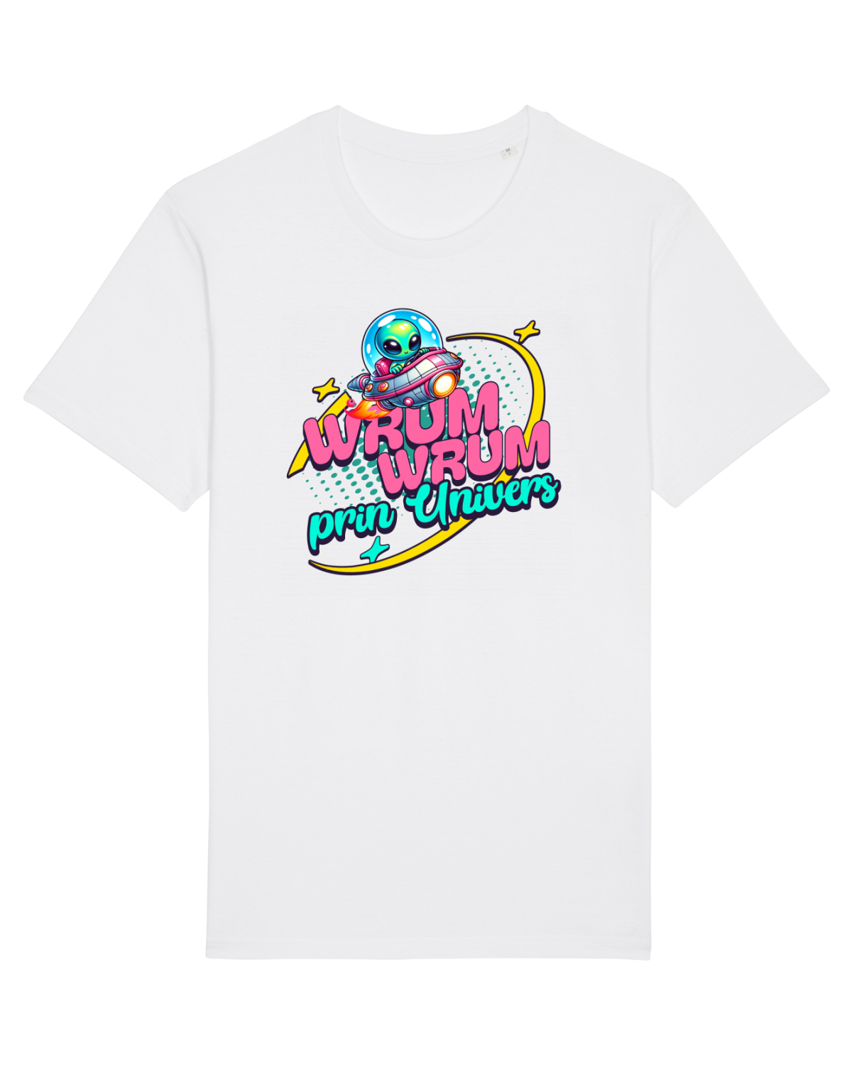 Tricou mânecă scurtă Unisex Rocker White