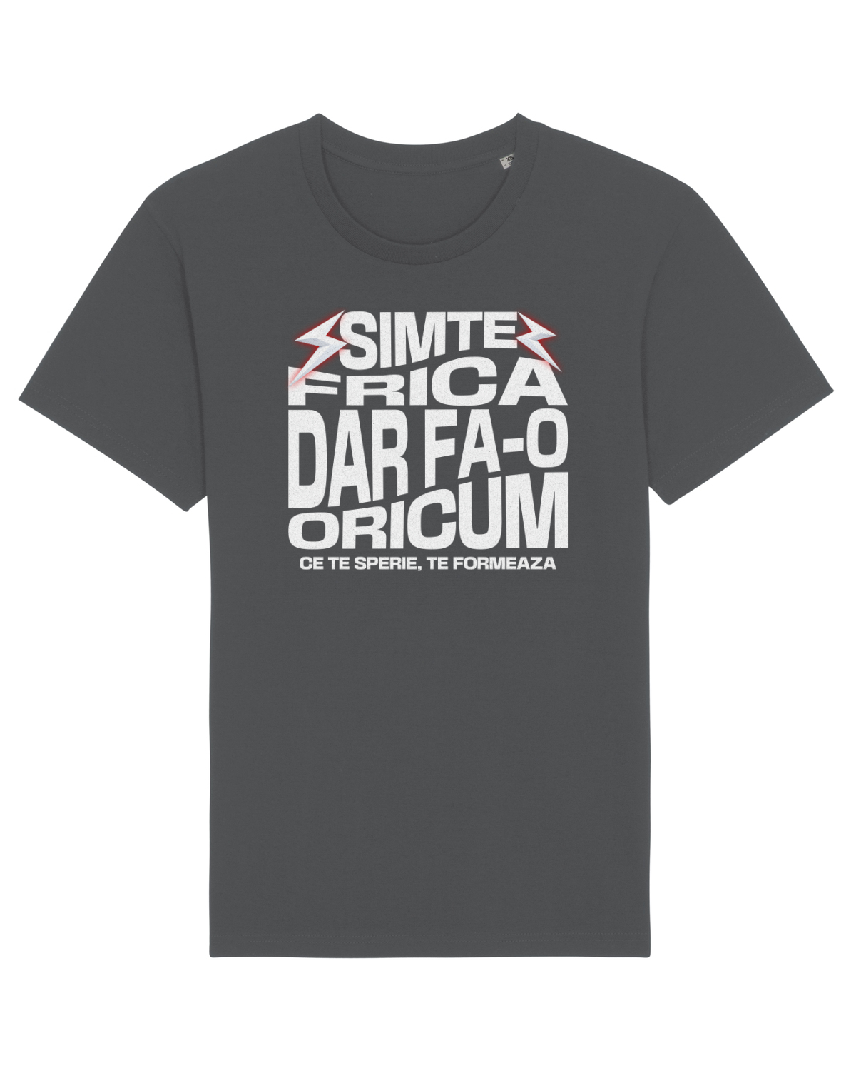 Tricou mânecă scurtă Unisex Rocker Anthracite