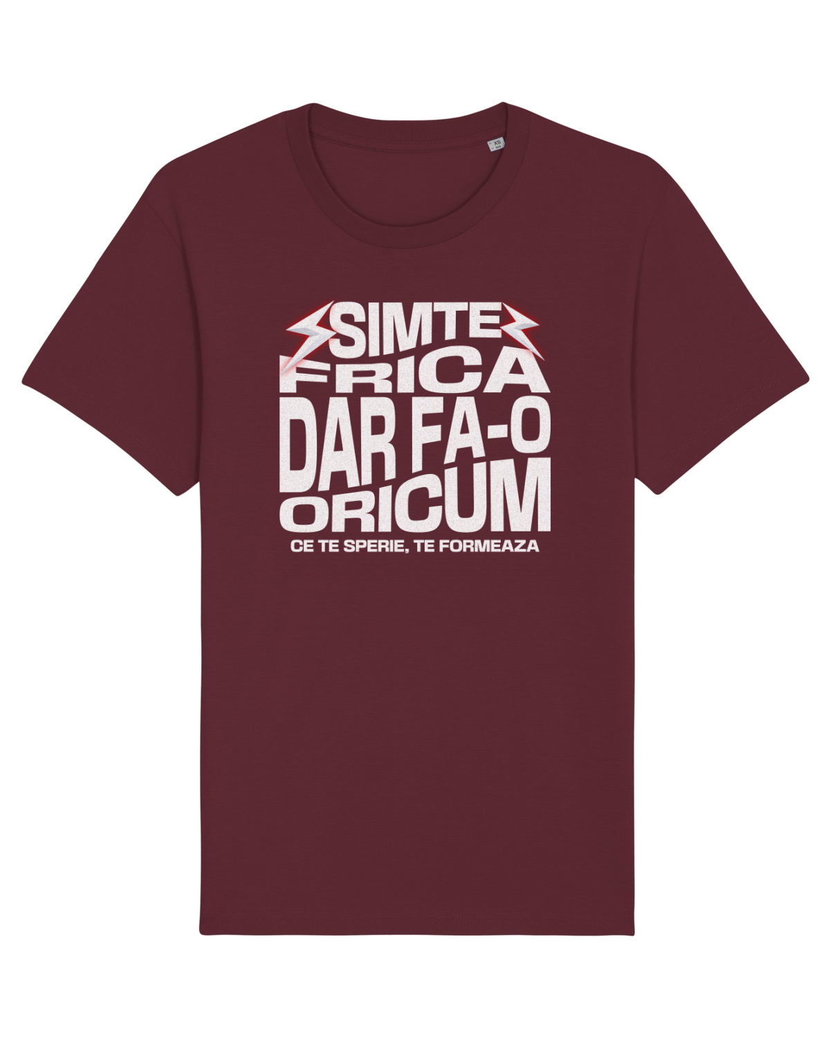 Tricou mânecă scurtă Unisex Rocker Burgundy