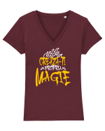 Motivational - Creaza-ti propria magie Tricou mânecă scurtă guler V Damă Evoker
