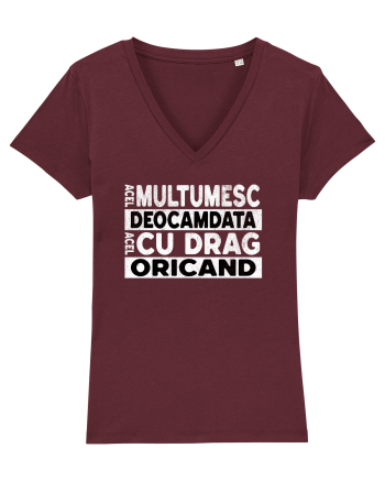 Mulțumesc Cu Drag Oricând  Burgundy