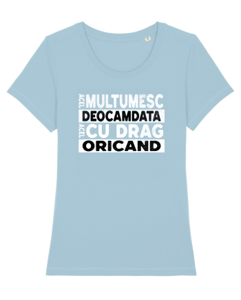 Mulțumesc Cu Drag Oricând  Sky Blue