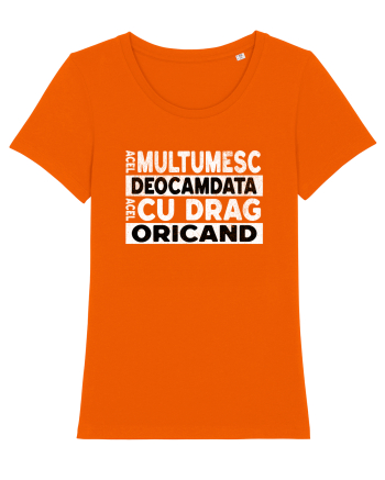 Mulțumesc Cu Drag Oricând  Bright Orange