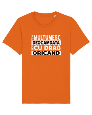 Mulțumesc Cu Drag Oricând  Bright Orange