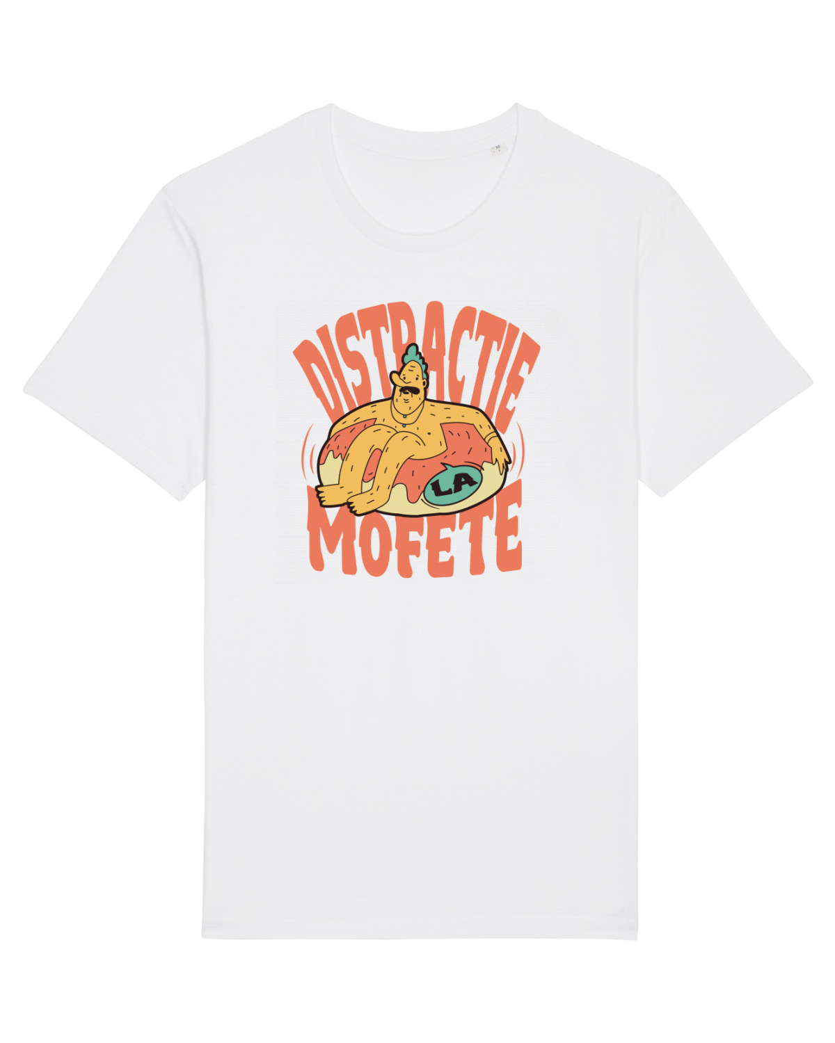 Tricou mânecă scurtă Unisex Rocker White