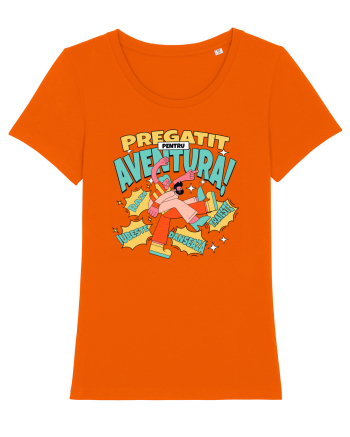 Pregătit pentru aventura - Râzi, iubește, dansează, traieste Bright Orange