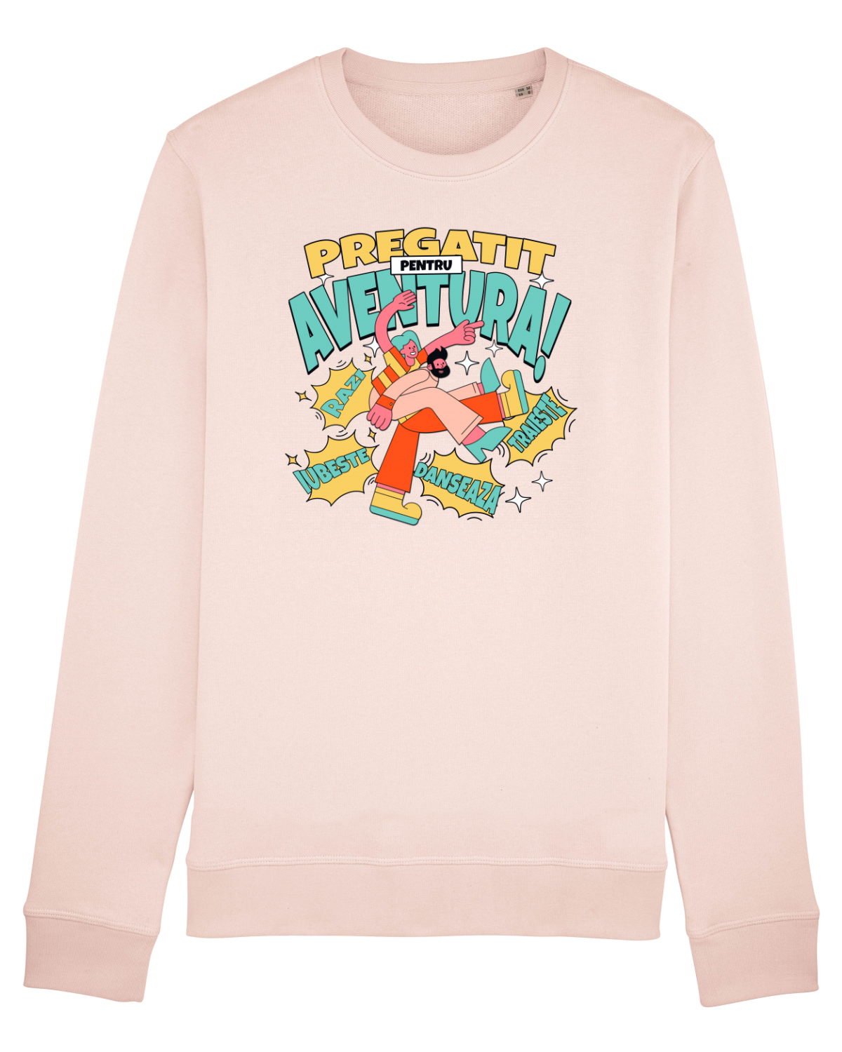 Bluză mânecă lungă Unisex Rise Candy Pink