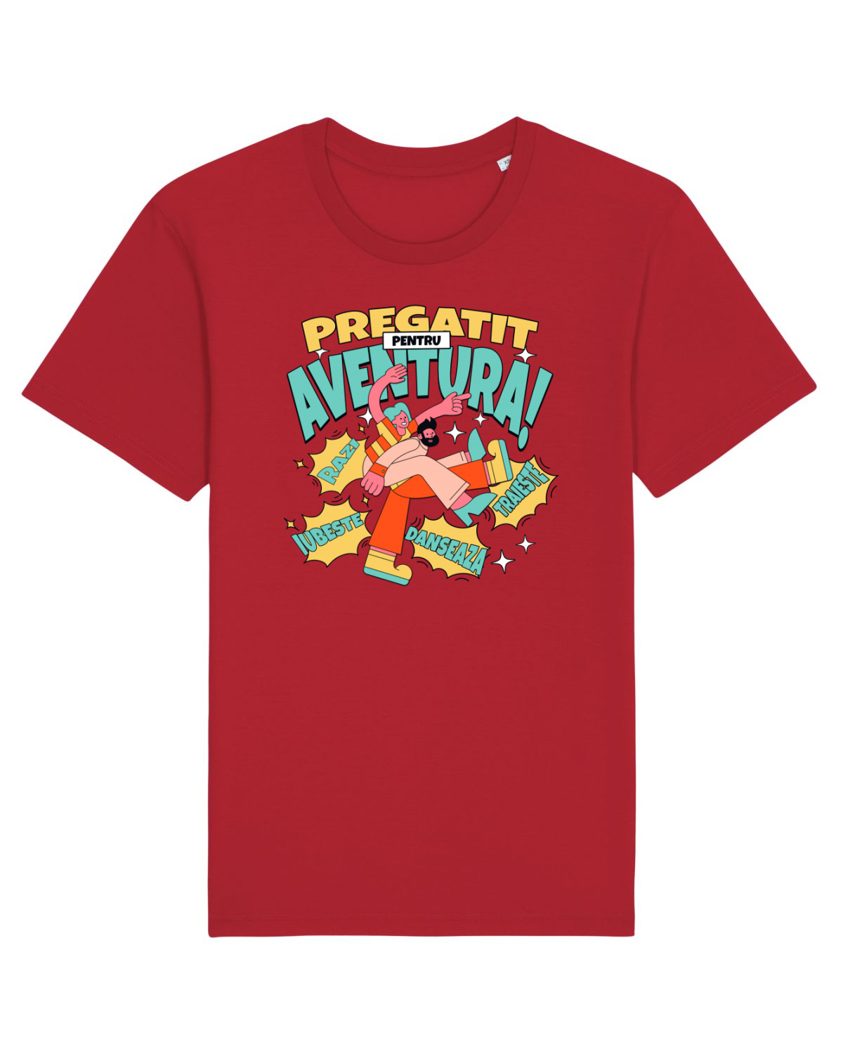 Tricou mânecă scurtă Unisex Rocker Red