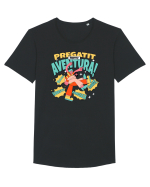 Pregătit pentru aventura - Râzi, iubește, dansează, traieste Tricou mânecă scurtă guler larg Bărbat Skater