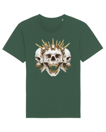 Triple skull Bottle Green