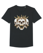 Triple skull Tricou mânecă scurtă guler larg Bărbat Skater