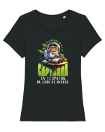 Capybara - relaxare, ia-ți spațiul de care ai nevoie  Tricou mânecă scurtă guler larg fitted Damă Expresser