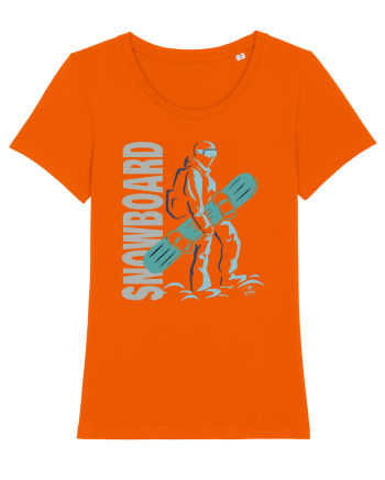 Snowboarder Bright Orange