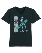 Snowboarder Tricou mânecă scurtă guler V Bărbat Presenter