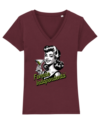 Femeie independenta  Burgundy