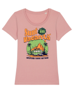 De concediu - Sunt in vacanta, răspund doar naturii Tricou mânecă scurtă guler larg fitted Damă Expresser