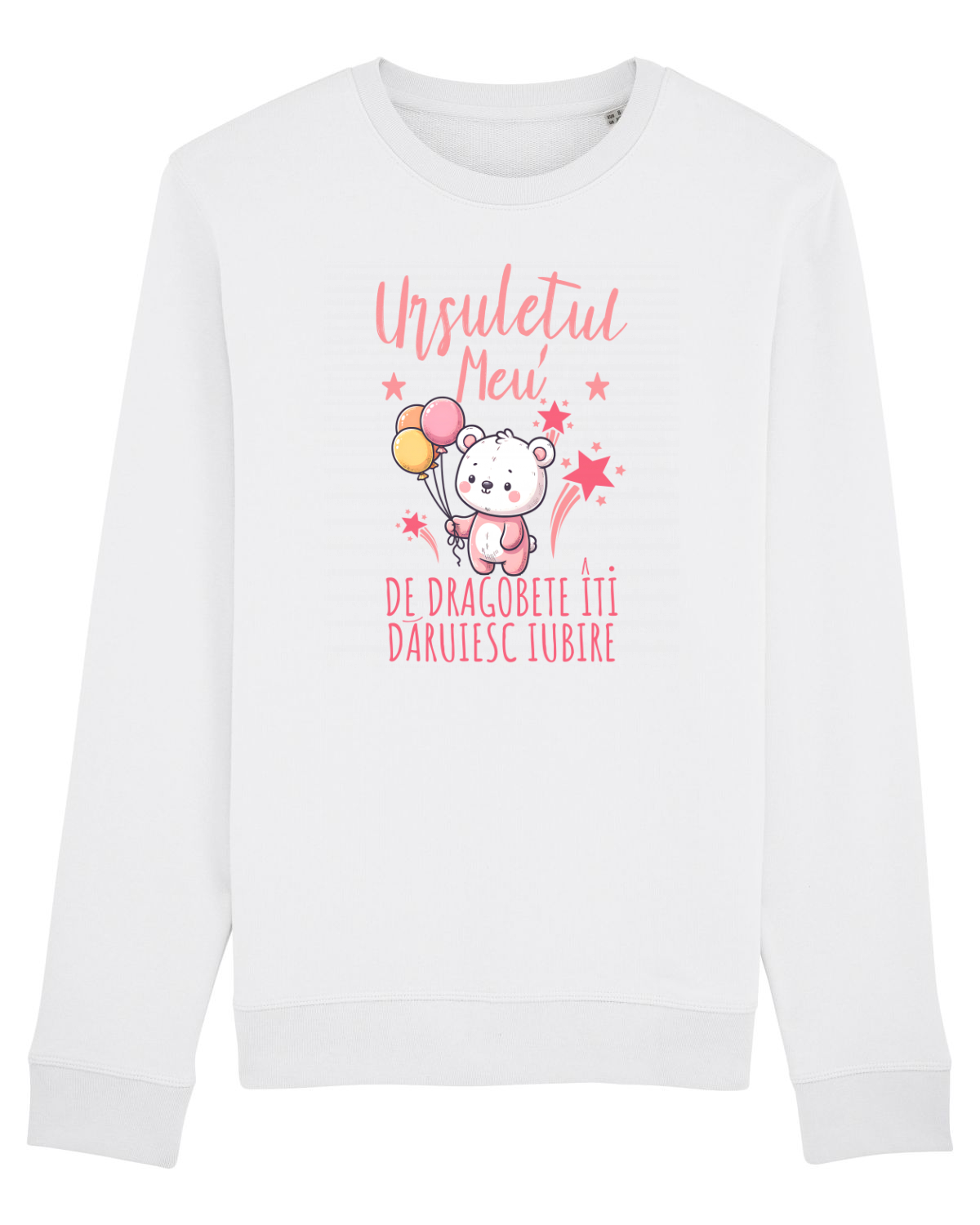 Bluză mânecă lungă Unisex Rise White