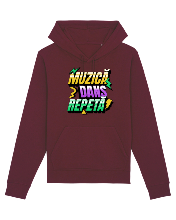 Retro- Muzica Dans Repeta Burgundy
