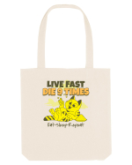 Cu pisici- funny cat, live fast, die 9 times Sacoșă textilă