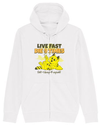 Cu pisici- funny cat, live fast, die 9 times White