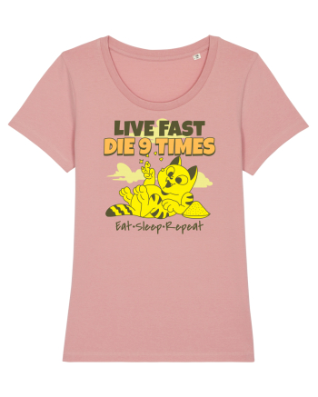 Cu pisici- funny cat, live fast, die 9 times Canyon Pink
