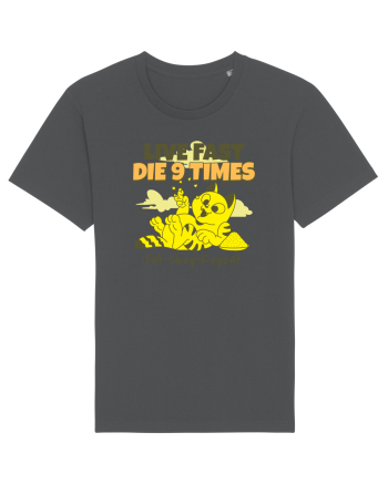 Cu pisici- funny cat, live fast, die 9 times Anthracite