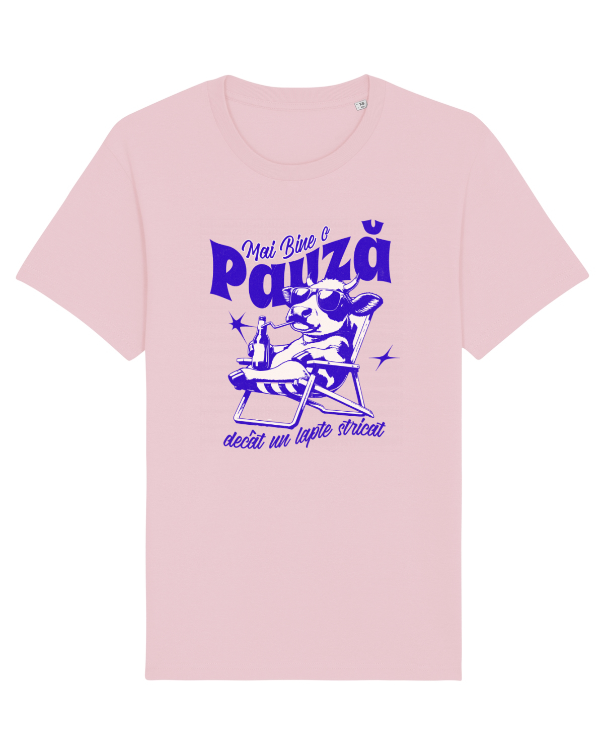 Tricou mânecă scurtă Unisex Rocker Cotton Pink
