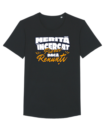 Motivational - merita incercat, pierzi daca renunti Black
