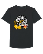 Cu pisici- normal este plictisitor  Tricou mânecă scurtă guler larg Bărbat Skater