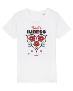 Flori și iubire- pentru oameni frumoși la suflet  Tricou mânecă scurtă  Copii Mini Creator